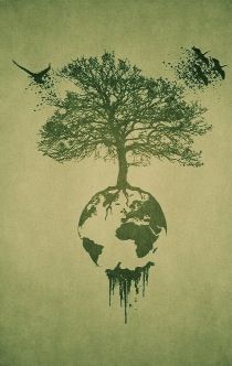 Earth Tree Tattoo idea #tree_tattoo_ideas