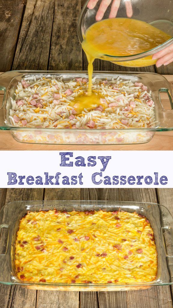 Easy Breakfast Casserole ~ will feed 8-12, depending on how its cut.  Would be perfect for the cabin at the lake!!
