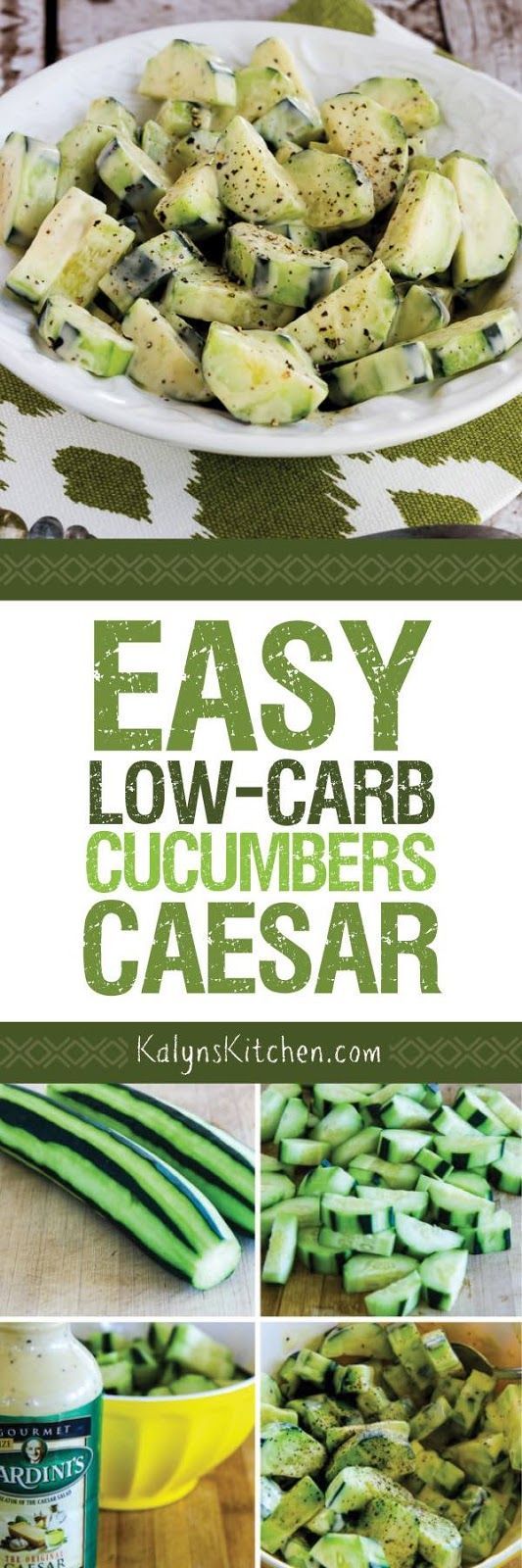 Easy Low-Carb Cucumbers Caesar is ridiculously easy, but when I used to cater houseboat trips, people went crazy over this salad.