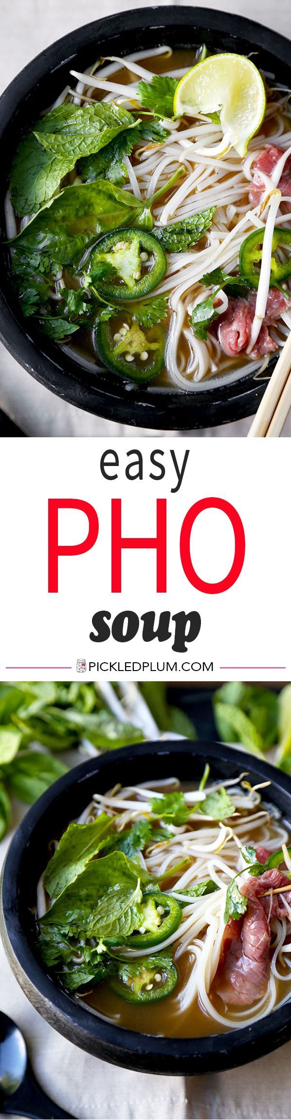 Easy Pho Soup Recipe – Slurp your noodles with abandon in 30 minutes with this Easy Pho Soup Recipe! A quick, satisfying and