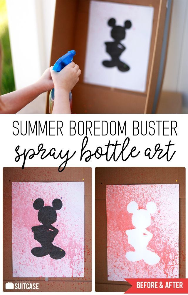 Easy Summer Activity – Spray Bottle Silhouette Art for Kids!