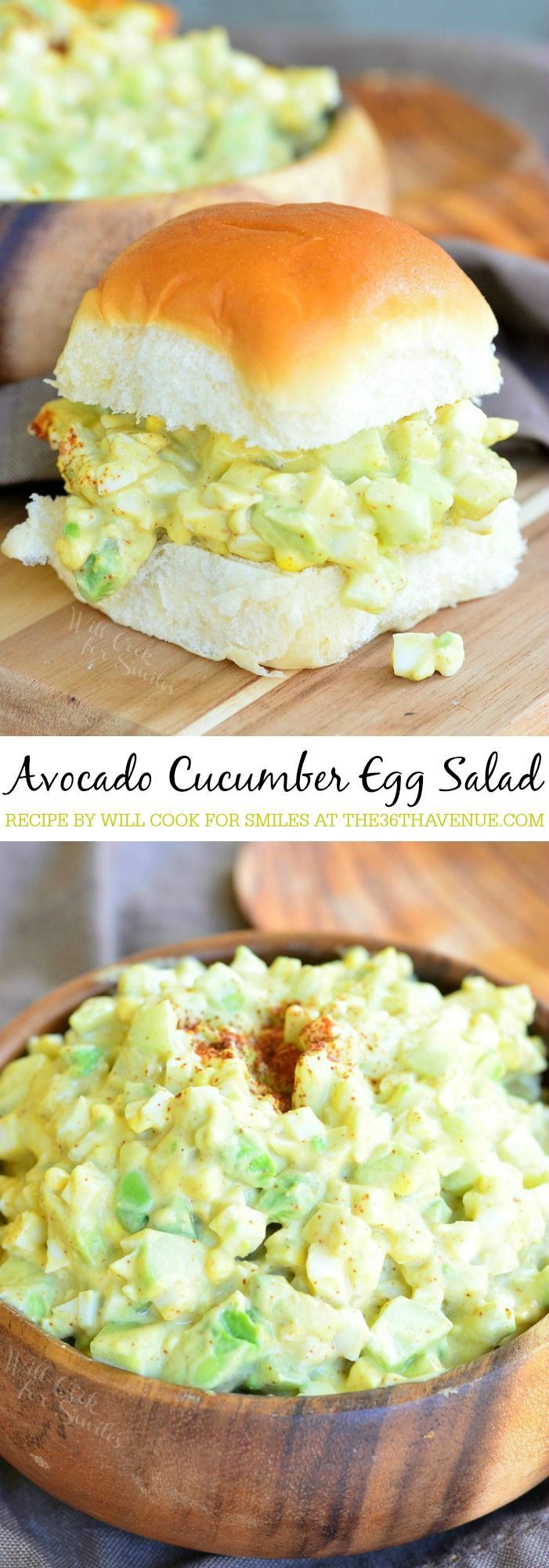 Egg Salad Recipe with avocado and cucumber. Easy to make and delicious! #egg_salad_recipes