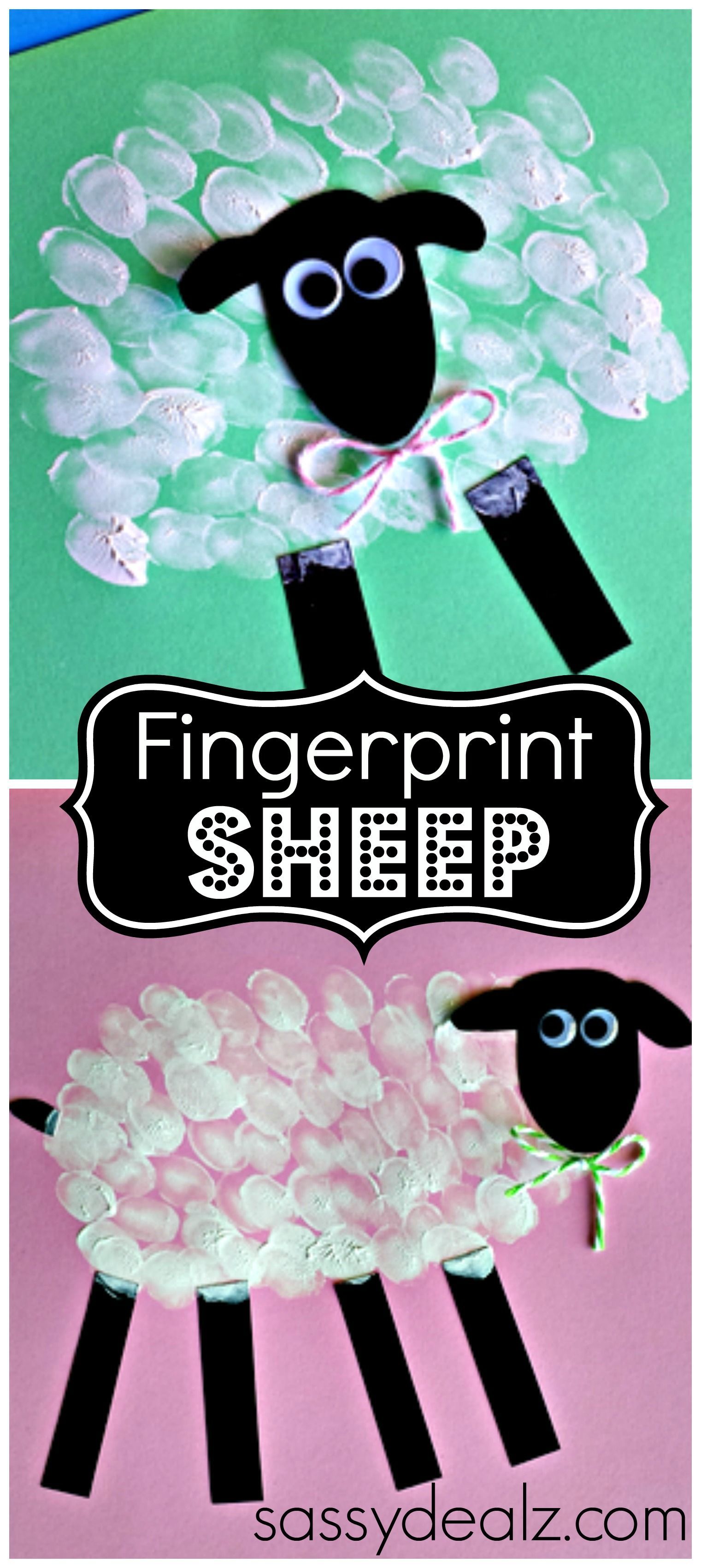 Fingerprint Sheep Craft for Kids #DIY | www.sassydealz.co…