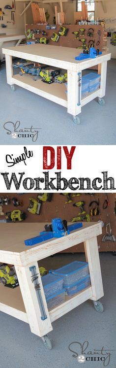Free and Easy DIY Storage Project Plan from Shanty2Chic: Learn How to Build a Mobile Kreg Jig Workbench