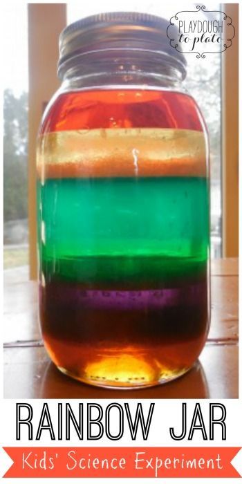 Fun kids science experiment for St. Patricks Day!! Rainbow Jar | @Malia {Playdough to Plato}