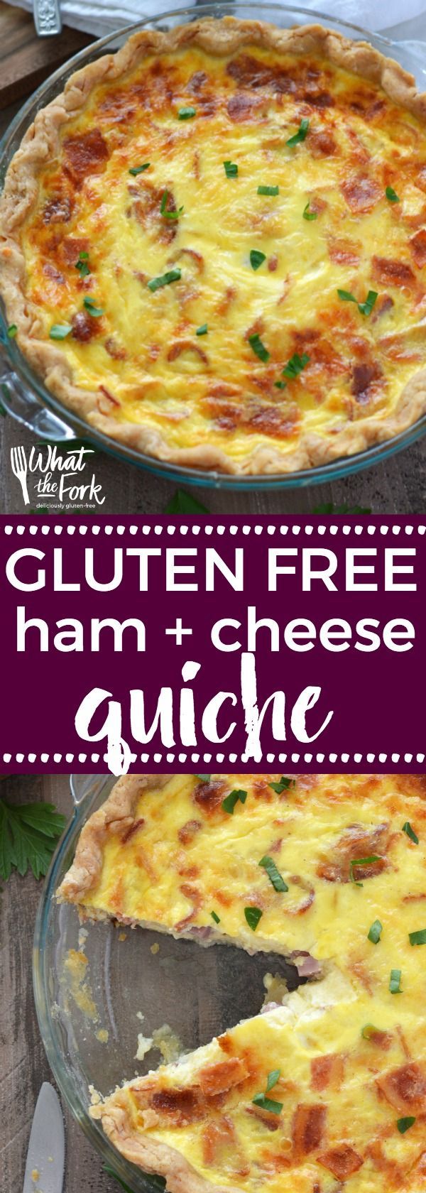 Gluten Free Ham and Cheese Quiche is perfect for breakfast, brunch, or dinner.