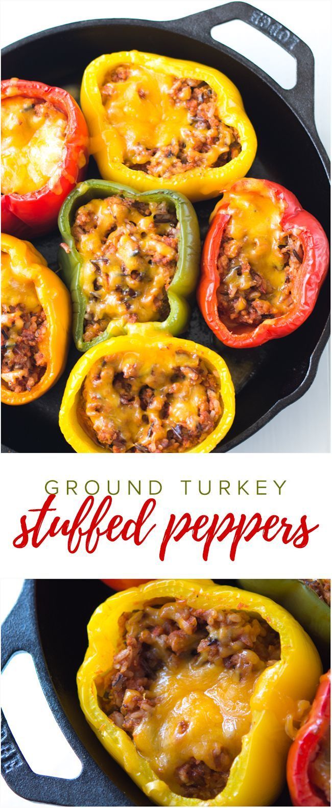 Ground Turkey Stuffed Peppers Recipe – This no-fuss stuffed peppers recipe is the perfect easy family dinner recipe. If you prefer