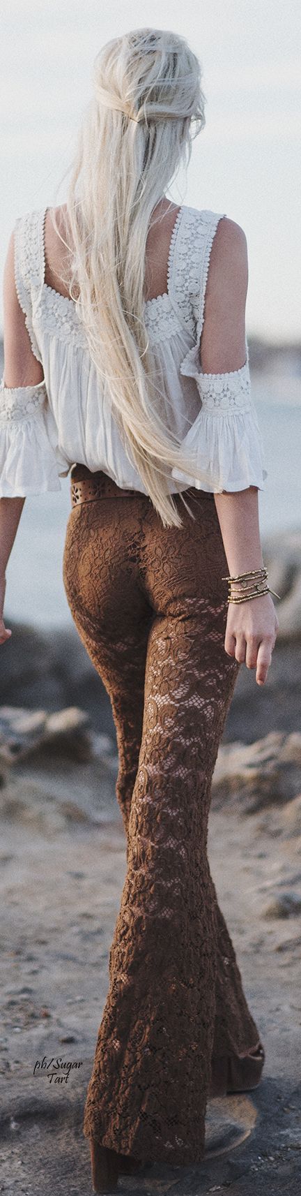 Hippie boho bohemian gypsy style lace trousers. For more follow www.pinterest.com/ninayay and stay positively #inspired