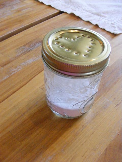 Homemade Air Freshener  Fill a mason jar about 1/4 full with baking soda. Add 6-8 drops of lavender essential oil. Shake up. Poke