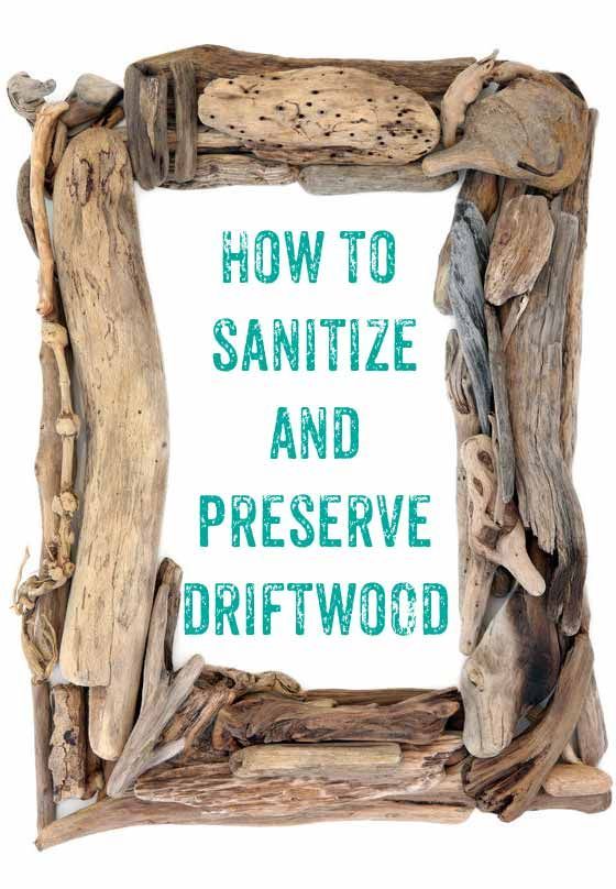 How to clean driftwood – definitely using this one for all the pieces Ive been hoarding to make that wreath! #beach_crafts_glass