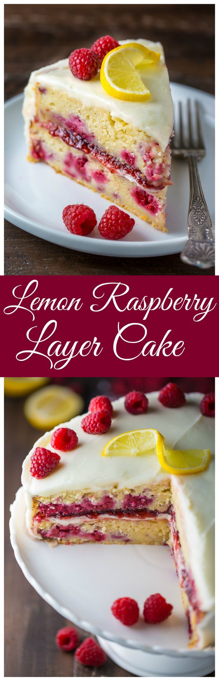 If you like lemons and raspberries youre going to LOVE this Lemon Raspberry Cake! #cake_recipes_fruit