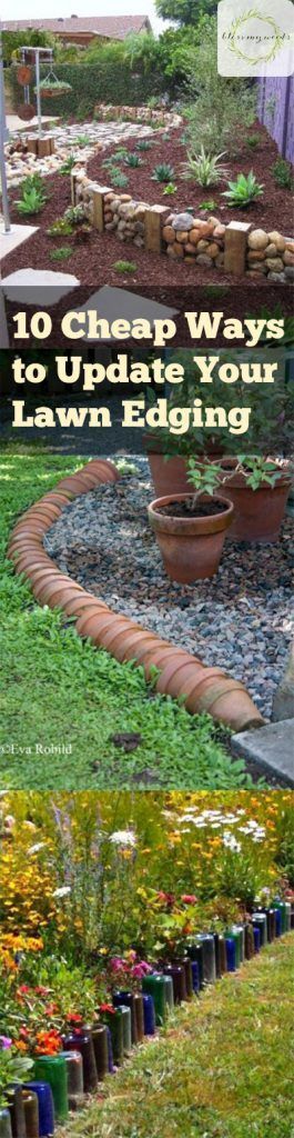 Keep your outdoor living space beautiful  with these cheap garden edging tips.