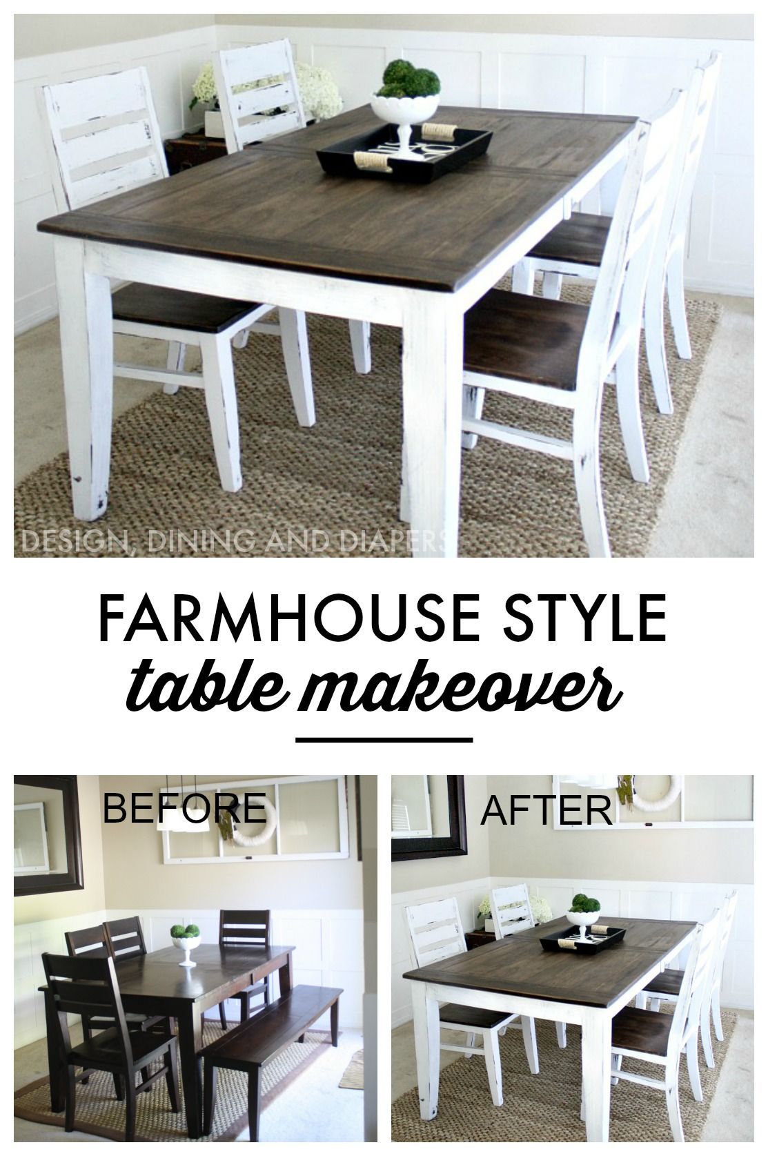Learn how to easily transform your table into a piece with character. via @tarynatddd