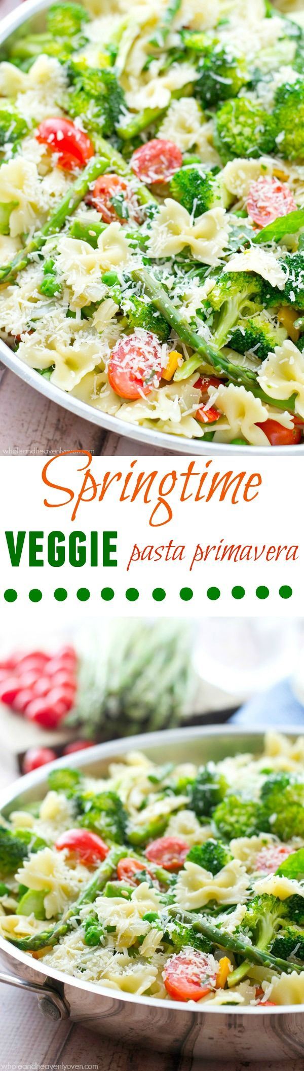 Loaded with a rainbow of springtime vegetables and lots of Parmesan, this garden-fresh pasta primavera is a delicious and healthy