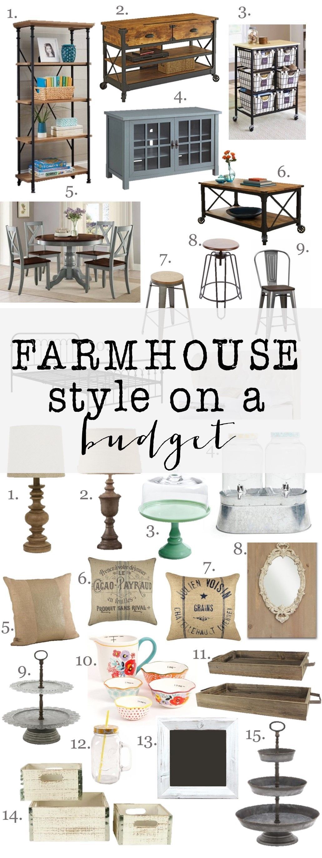 Love the farmhouse look but on a budget? Check out all these amazing finds for incredible prices. Most pieces are under $160 and