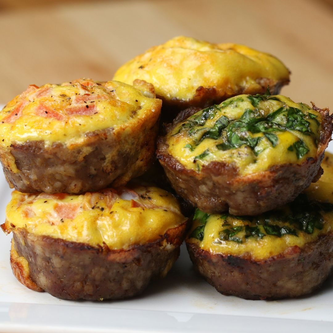 Low-Carb Sausage And Egg Cups #diet_breakfast_casserole