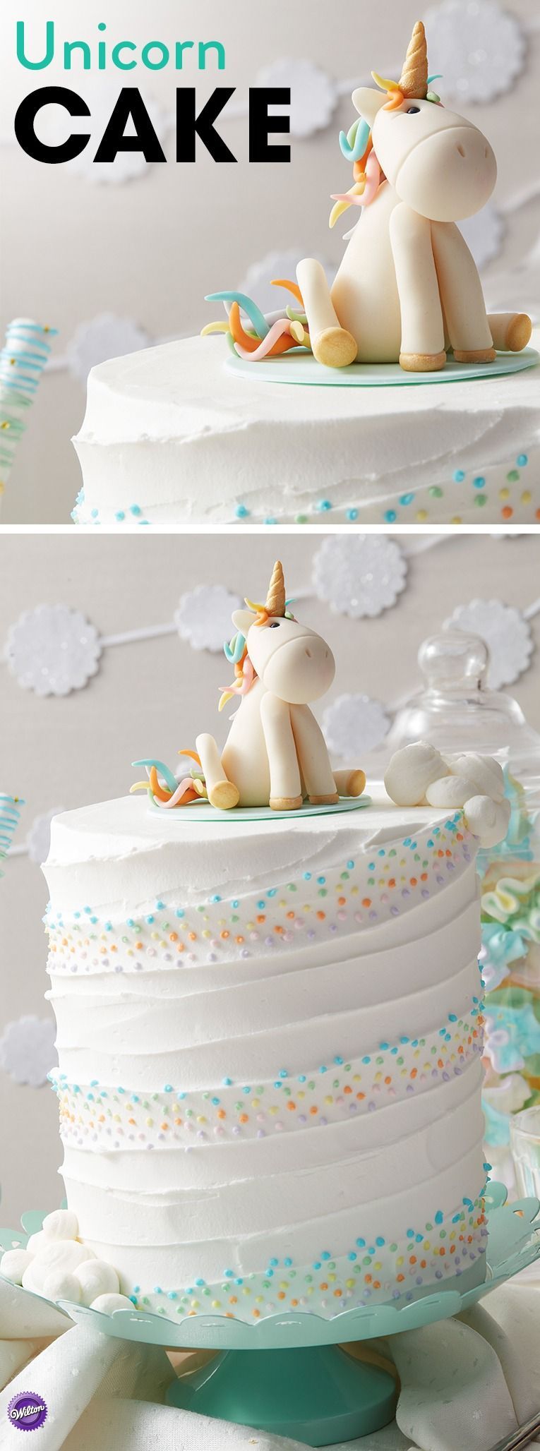 Make all your little one’s wishes come true with this Whimsical Unicorn Cake that is great for birthdays and baby showers. With