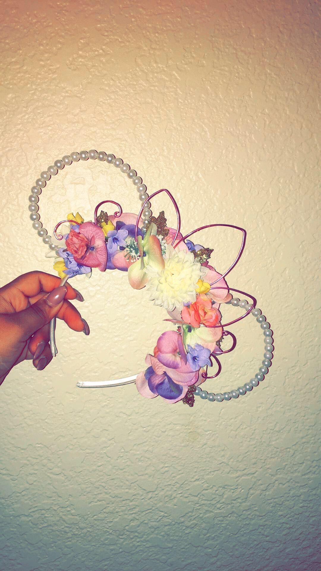 Minnie Mouse Pearl Wire Ears DIY