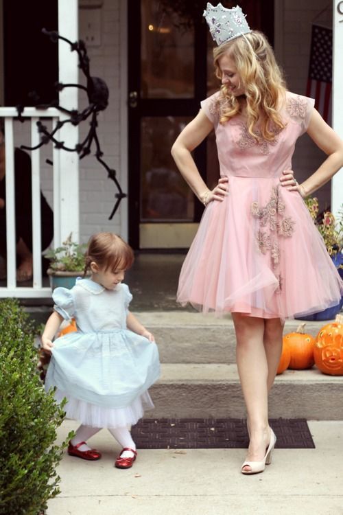 mother and daughter Halloween costume -Glenda the Good Witch and Dorothy//