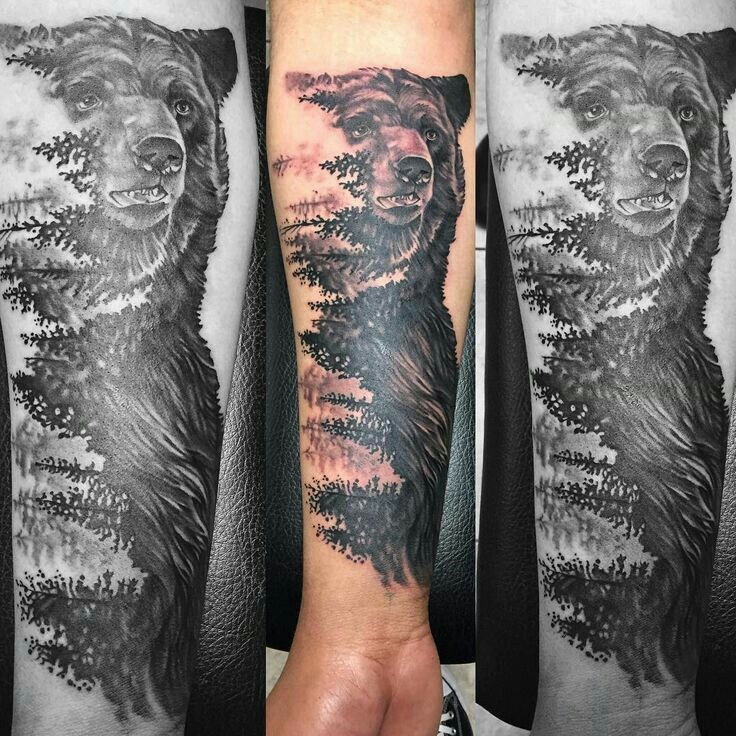 Nature/Bear Tattoo – Maybe with a wolf instead