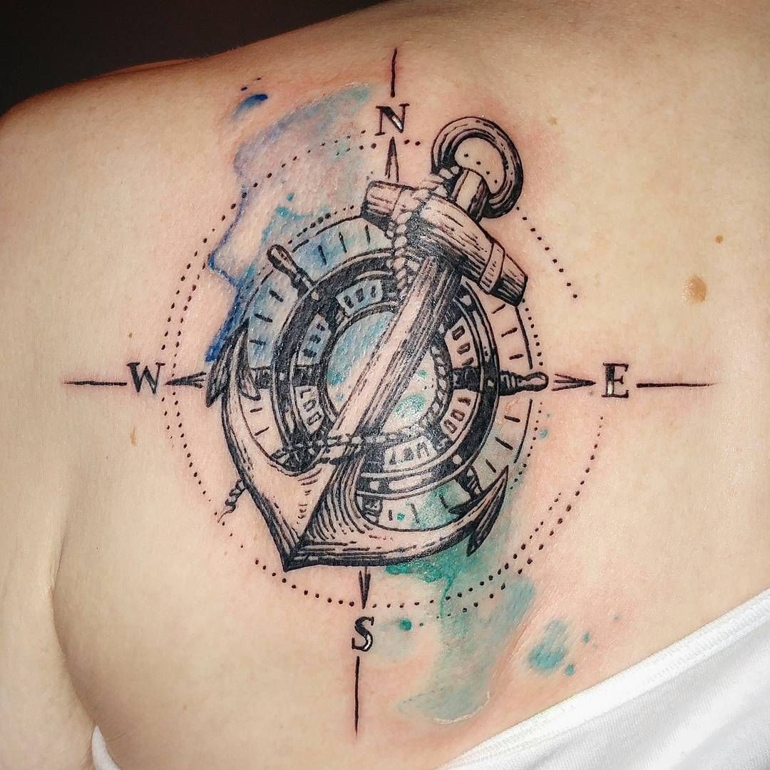 Nautical themed tattoo