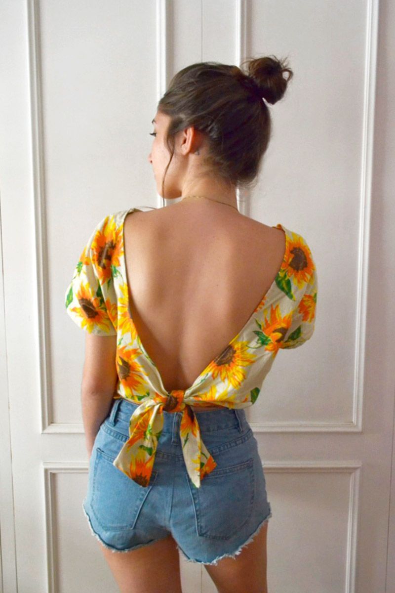 Para dar boas vindas ao verão: costure uma camisa fresquinha  (e cheia de Girassóis!) | dcoracao.com