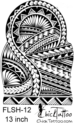 Polynesian Style 1/2 Sleeve Flash Design