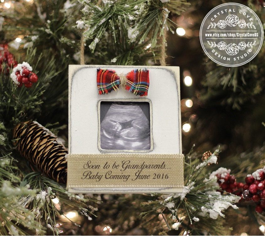 Christmas Ornament Expecting Pregnancy Announcement for -   Best ideas about Pregnancy Announcements