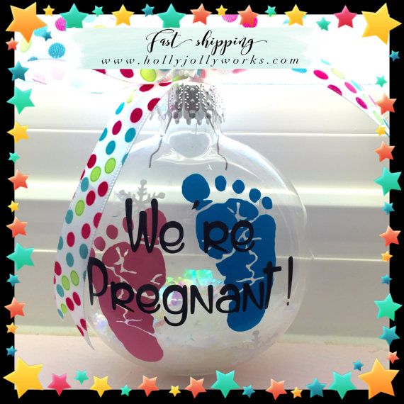 Pregnancy announcement pregnancy ornament Glass ornament -   Best ideas about Pregnancy Announcements