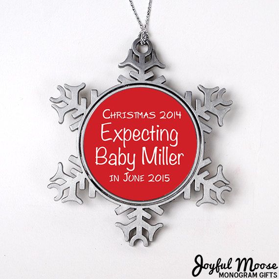 Expecting Christmas Ornament - Pregnancy Announcement ... -   Best ideas about Pregnancy Announcements