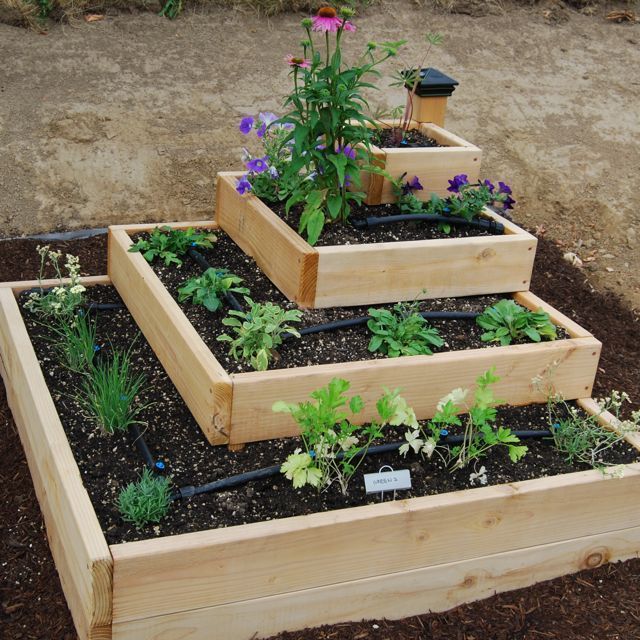 Raised Vegetable Garden Design Ideas | Tiered! Love this! photo via Raised Bed Vegetable Garden
