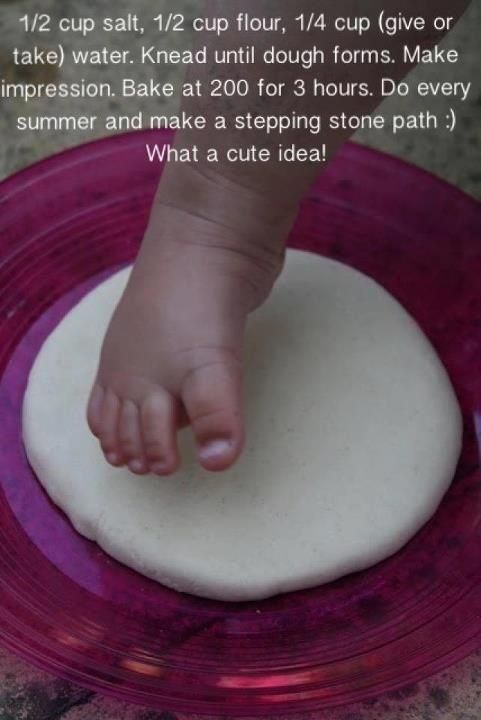 recipe for baby footprint step stones