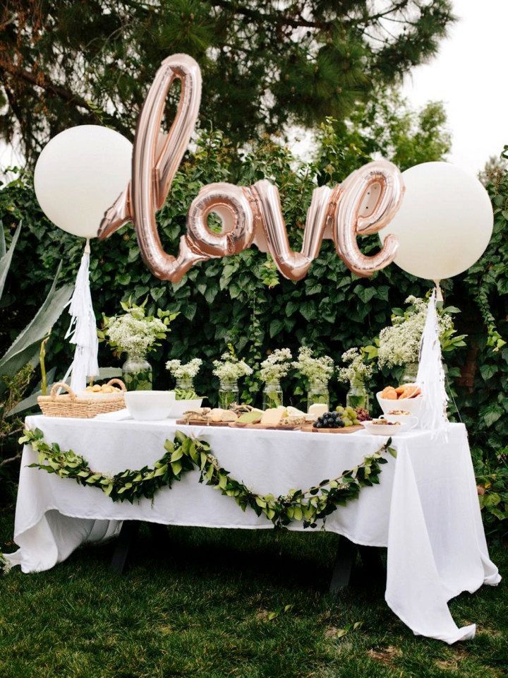 Rose gold love balloon from Etsy | See more: theweddingplayboo…