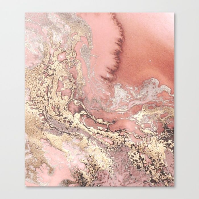 Rosegold marble Canvas Print by Goldrose | Society6 #diy_canvas_home