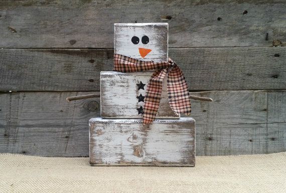 Rustic Wooden Snowman. This reclaimed primitive snowman is the perfect addition to your holiday and even winter decor! He would