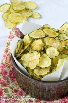 Salt and Vinegar Zucchini Chips, the tastiest and healthiest chip for any party!