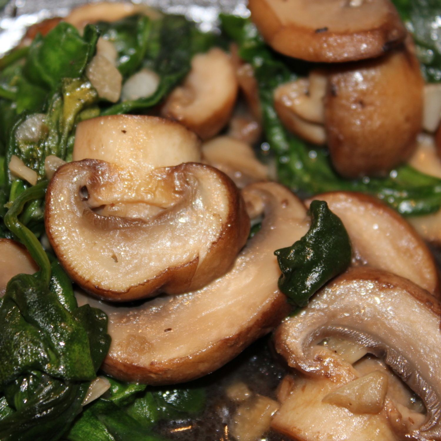 *******Sauteed spinach and mushroom – excellent and easy