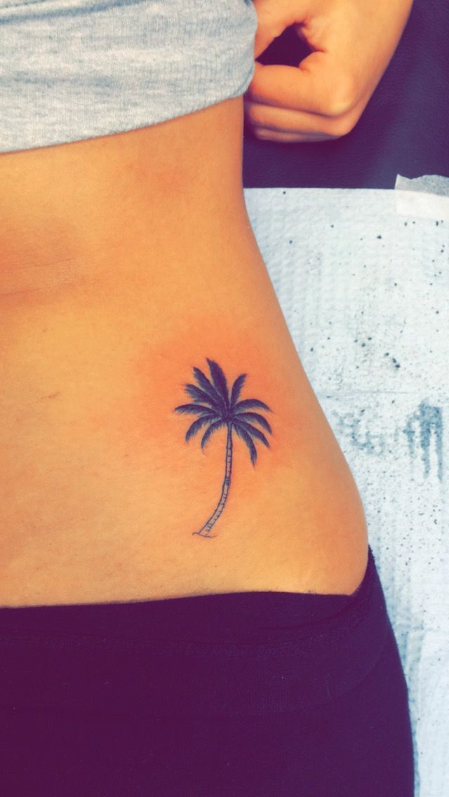 simple palm tree tattoo