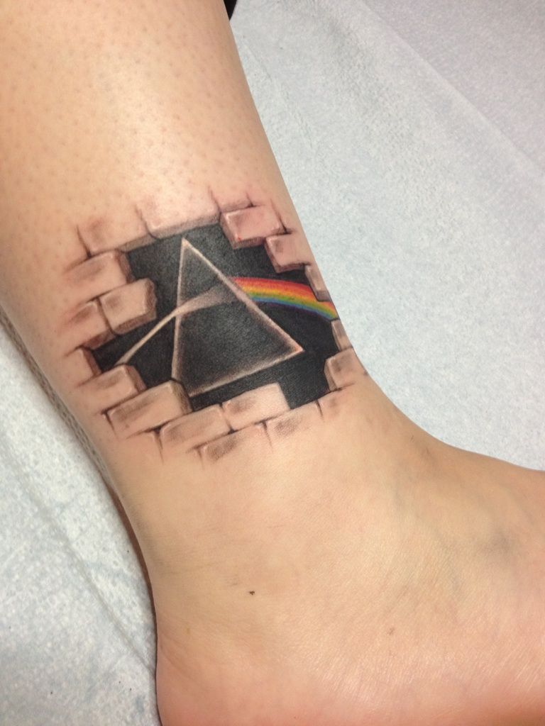 tattooideas247.co… Pink Floyd – Darkside behind the wall. Right ankle
