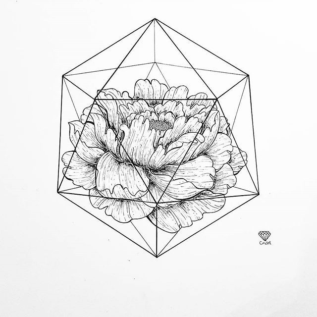 Terrarium. (Could do with open door, color) #geometric_tattoo_color
