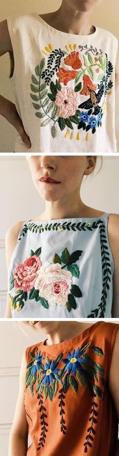 Tessa Perlow Covers Upcycled Clothing in Embroidered Blooms