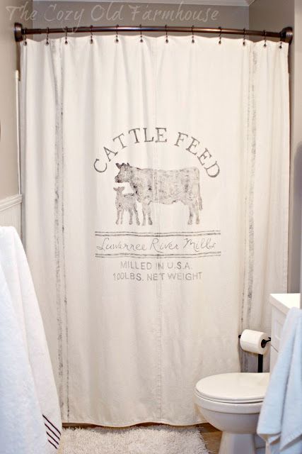 The Cozy Old “Farmhouse”: Kids/Guest Bathroom Farmhouse Makeover #diy_canvas_home