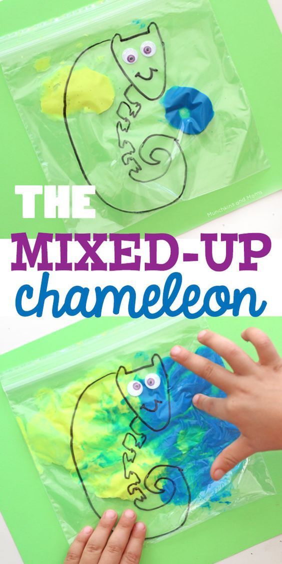 The Mixed-Up Chameleon paint mixing activity for preschoolers | Toddler | Preschool | Eric Carle | Childrens Books | Colors | For