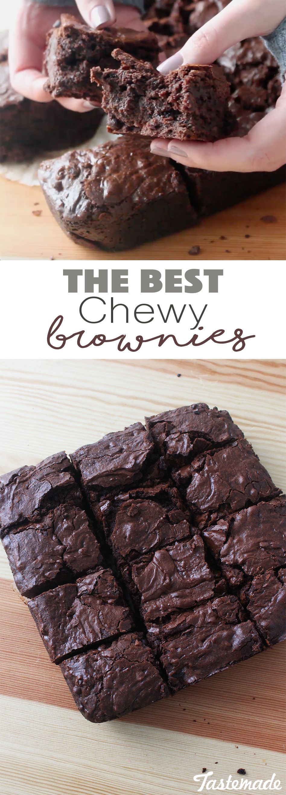 These brownies are so chewy, moist and perfect for any chocolate craving!