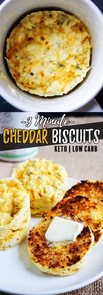 These moist and cheesy low carb biscuits can be made in under 5 minutes!