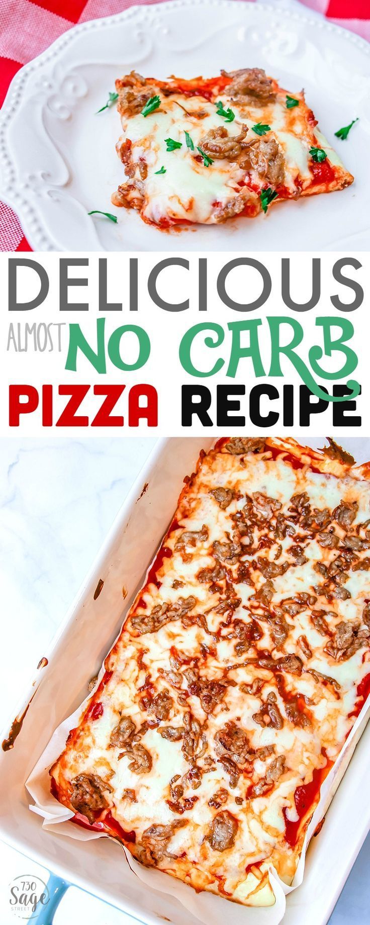 This almost no carb pizza is perfect for diet plans such as Atkins, low carb or ketogenic diets & anyone looking to reduce their