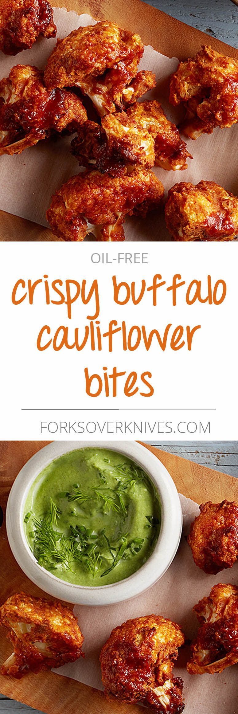 This recipe came together after a lot of trial and error. The trick to making oil-free cauliflower crispy (and for it to stay that