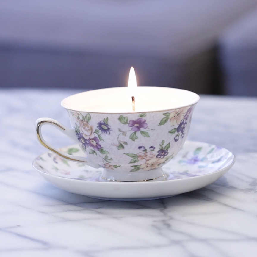 Upcycled Teacup Candles