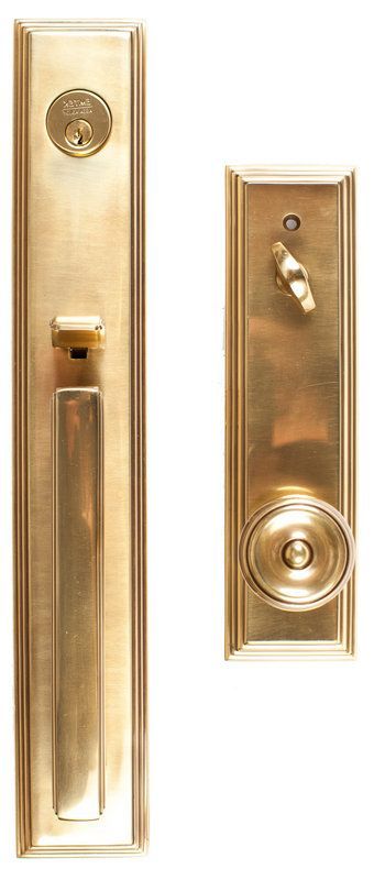 View the Emtek 4212US7 French Antique Melrose Single Cylinder Keyed Entry Brass Modern Handleset at Build.com.