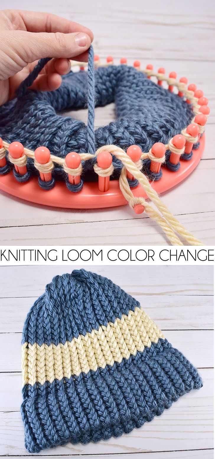 Want to mix it up and add in a new color yarn on your knitting loom but dont know how? This is a super simple tutorial for how to